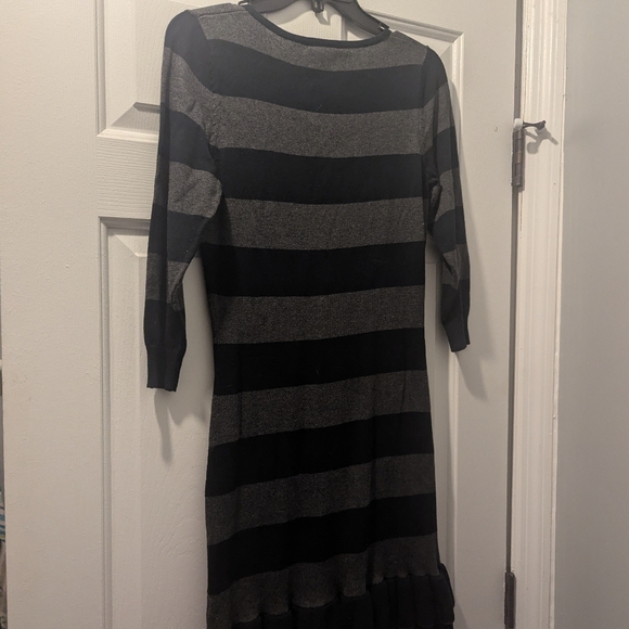 Black and Gray Striped Dress - Picture 3 of 3